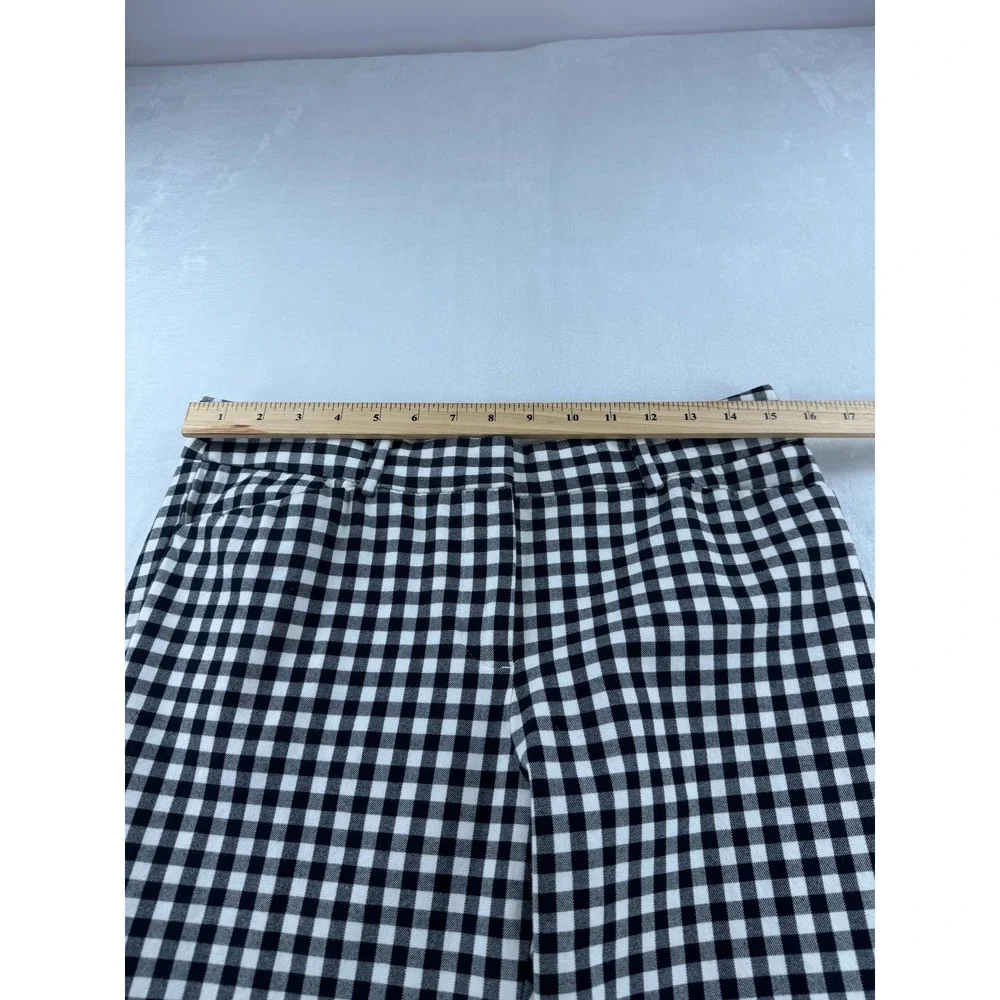 Talbots Chatham Ankle Pant Women's 8 Black White Gingham Pull-On Classic Hipster - Picture 6 of 9